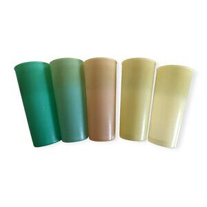 Vintage Tupperwear 16 oz Tumblers 107-53 Group of 5